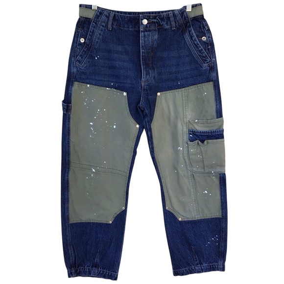 We The Free Free People Wishful Thinking Barrel Jeans NEW - Picture 5 of 9